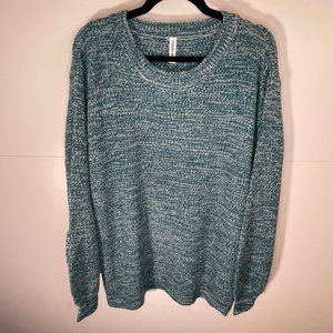 NWT! Hadley Teal Balloon Sleeve Crewneck Sweater